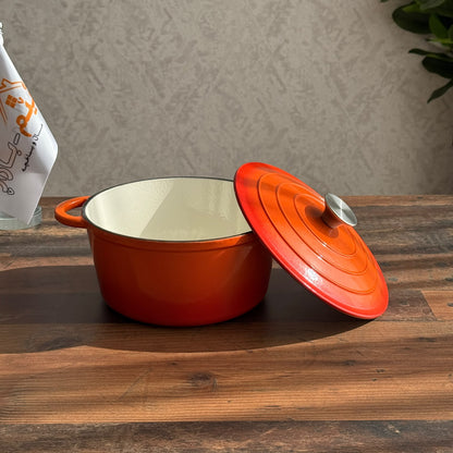 Classic Enamel Cast Iron Cooking Pot With Lid