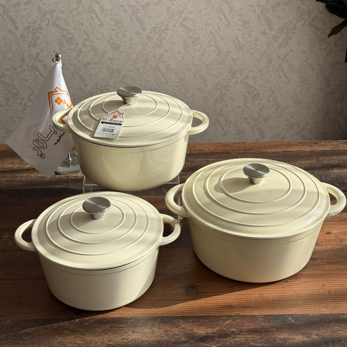 Enamel Cast Iron Dutch Oven Pot with Self-Basting Lid
