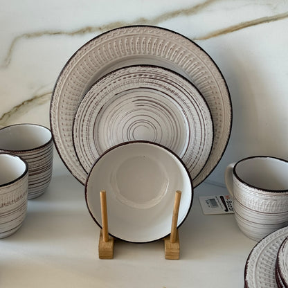 Modern Vintage Ceramic Dinnerware Set - 16 PCS