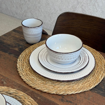 Modern Vintage Ceramic Dinnerware Set - 16 PCS