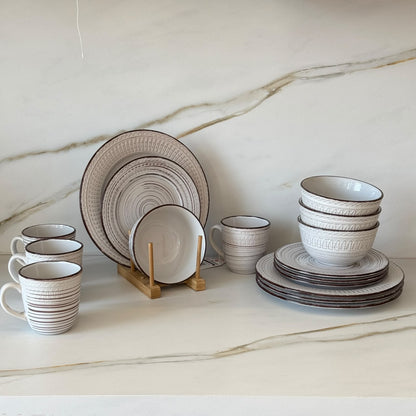 Modern Vintage Ceramic Dinnerware Set - 16 PCS