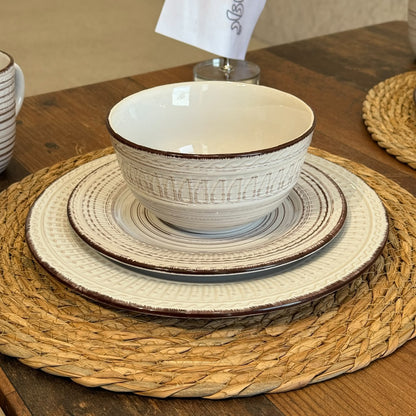 Modern Vintage Ceramic Dinnerware Set - 16 PCS