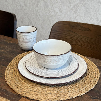 Modern Vintage Ceramic Dinnerware Set - 16 PCS