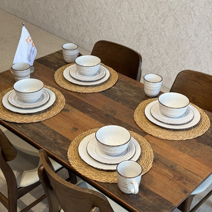 Modern Vintage Ceramic Dinnerware Set - 16 PCS