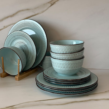 Modern Vintage Ceramic Dinnerware Set - 16 PCS