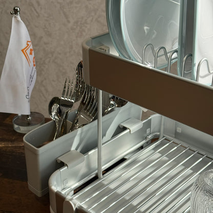 Two-Tier Multifunctional Dish Drying Rack