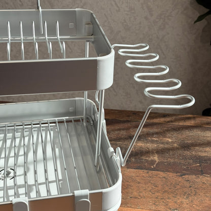 Two-Tier Multifunctional Dish Drying Rack