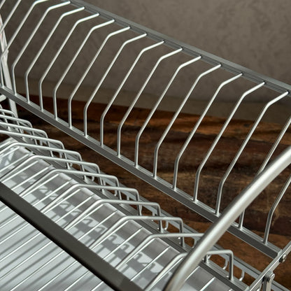 Double-Layer Countertop Kitchen Dish Storage Rack