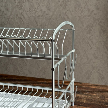 Double-Layer Countertop Kitchen Dish Storage Rack