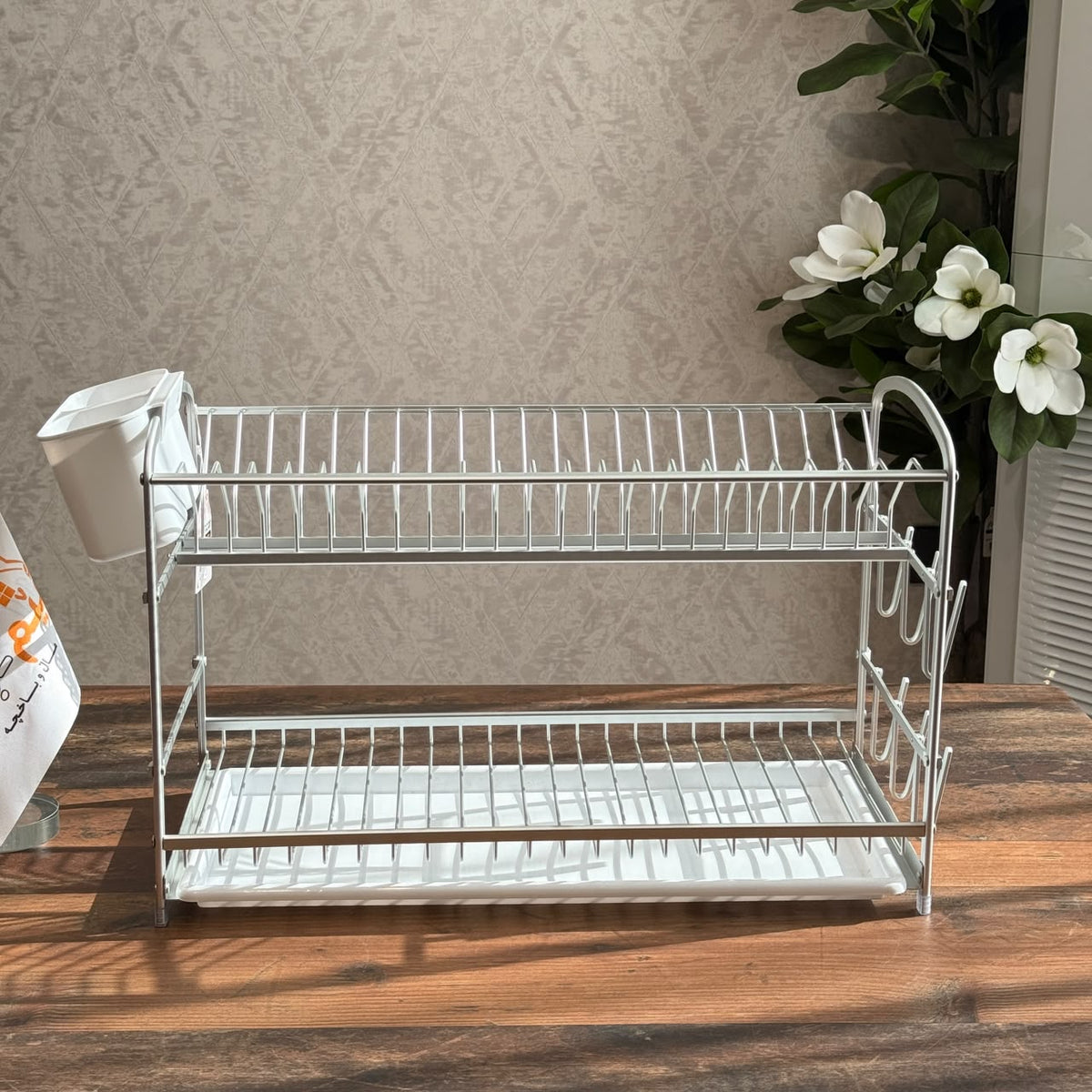 Double-Layer Countertop Kitchen Dish Storage Rack