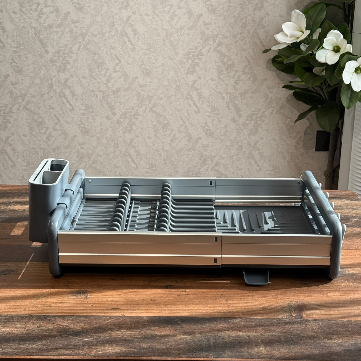 Sliding Extendable Countertop Dish Rack