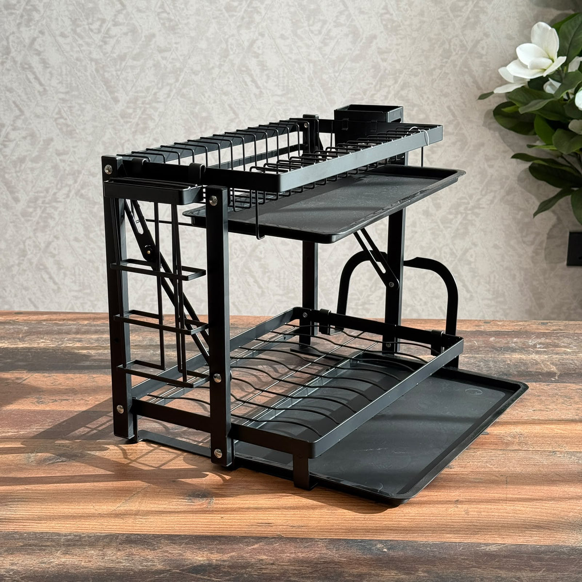 2-Tier Multifunctional Kitchen Dish Drying Rack