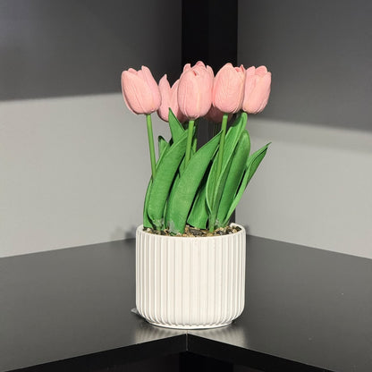 Artificial Tulip Flower in Decorative Pot