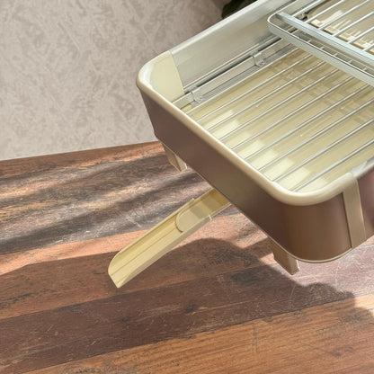 Sliding Extendable Countertop Dish Rack - Cream