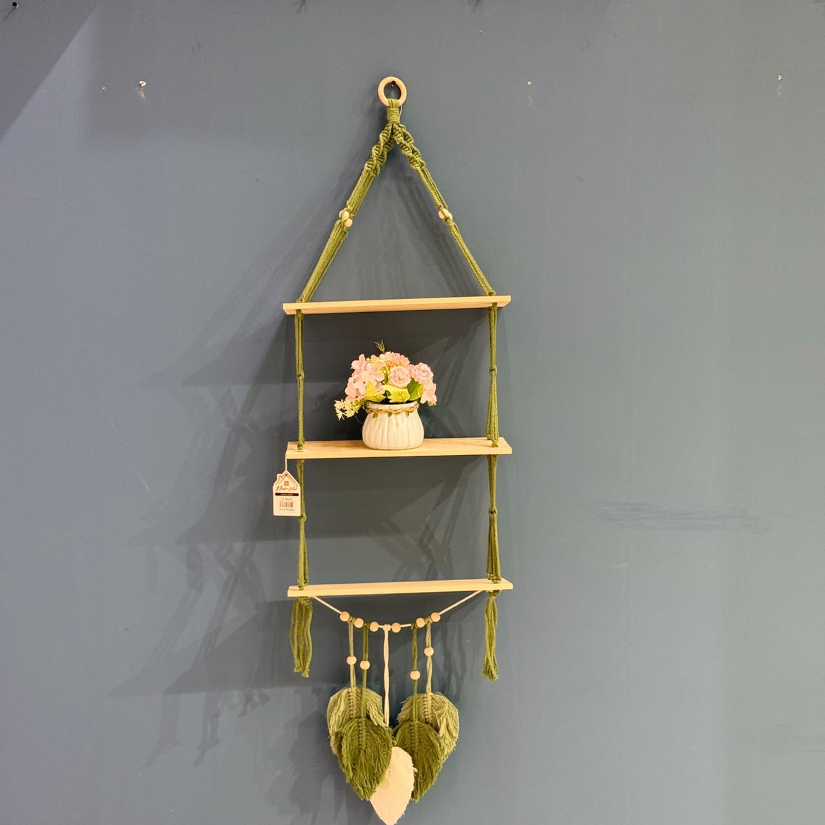 3-Tier Macrame Wall Hanging Shelf