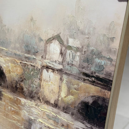 Golden River Stone Bridge Wall Art