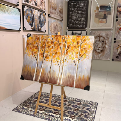 Autumn Trees Heavy Textured Canvas Wall Art