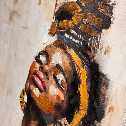 Textured African Queen Wall Decor