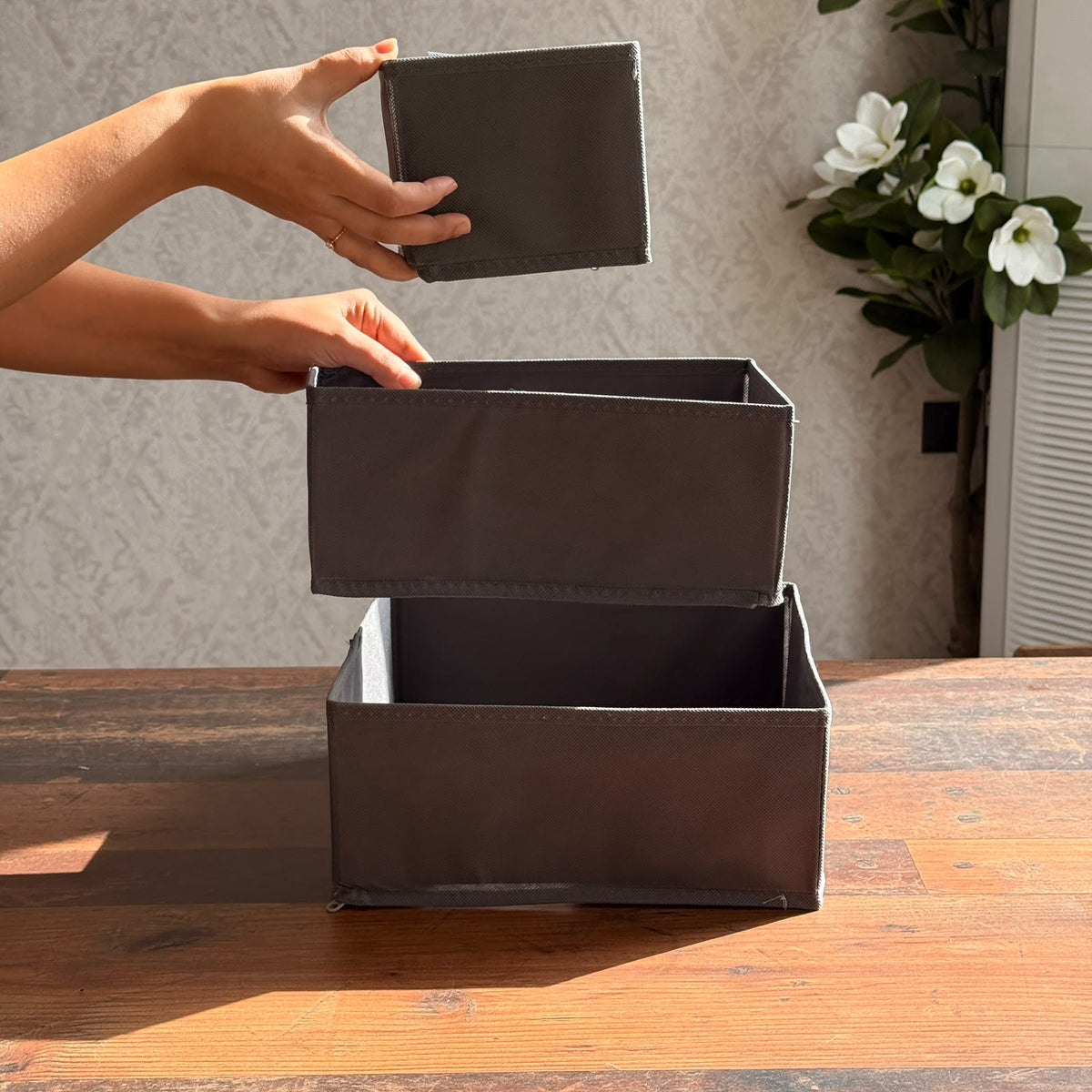 Multipurpose Foldable Fabric Drawer Organizer & Storage Box Set