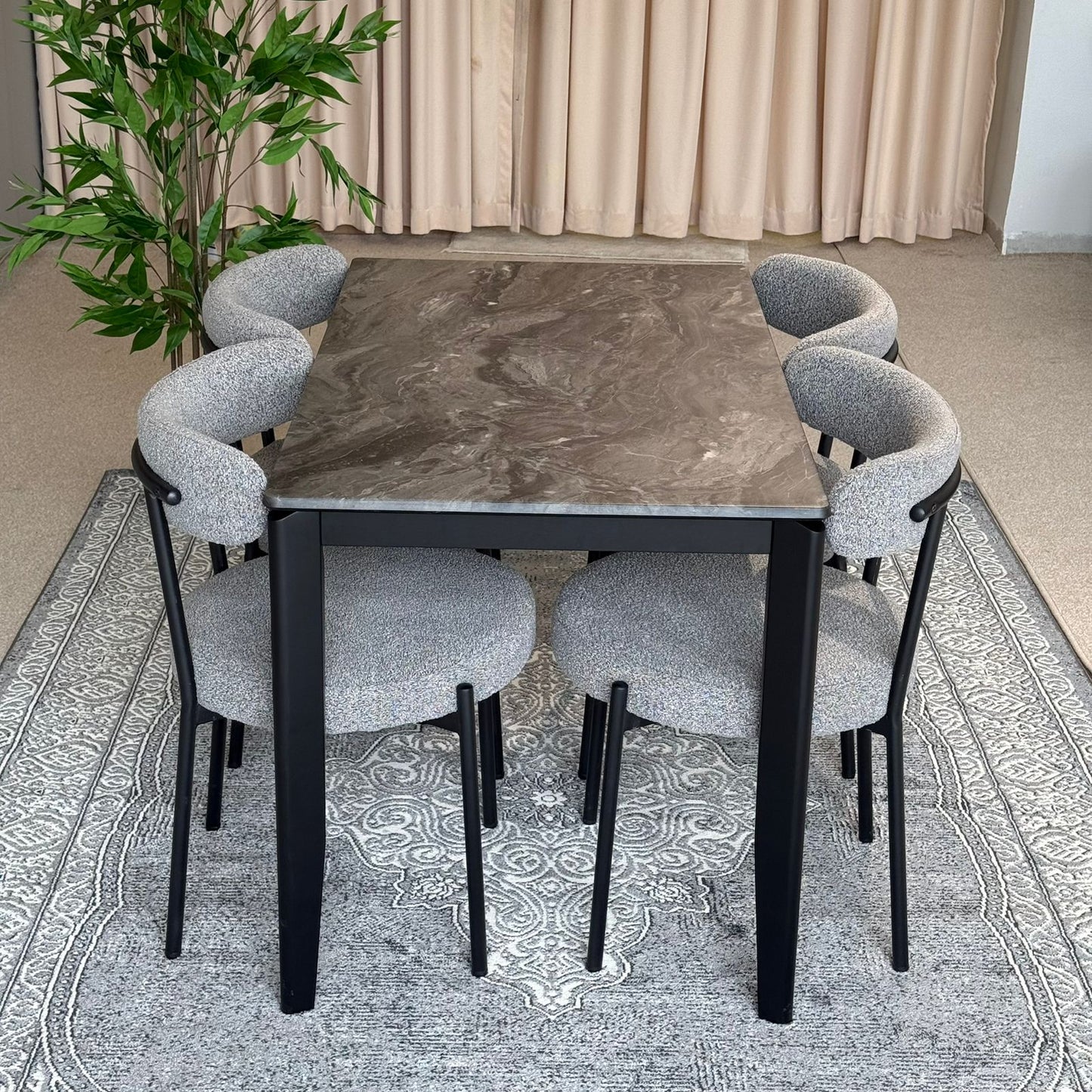 MARQUEE PALADIN Table & Tina Modern Chair – Luxury Dining Set