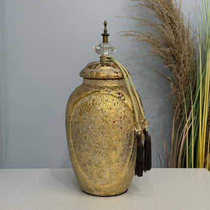 Decorative Golden Accent Vase Jars