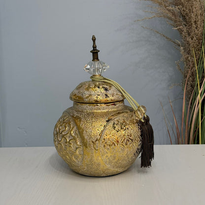 Decorative Golden Accent Vase Jars