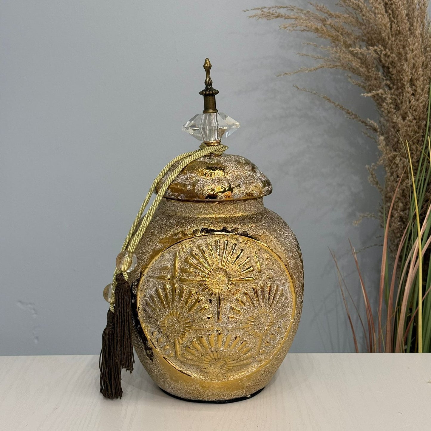 Decorative Golden Accent Vase Jars