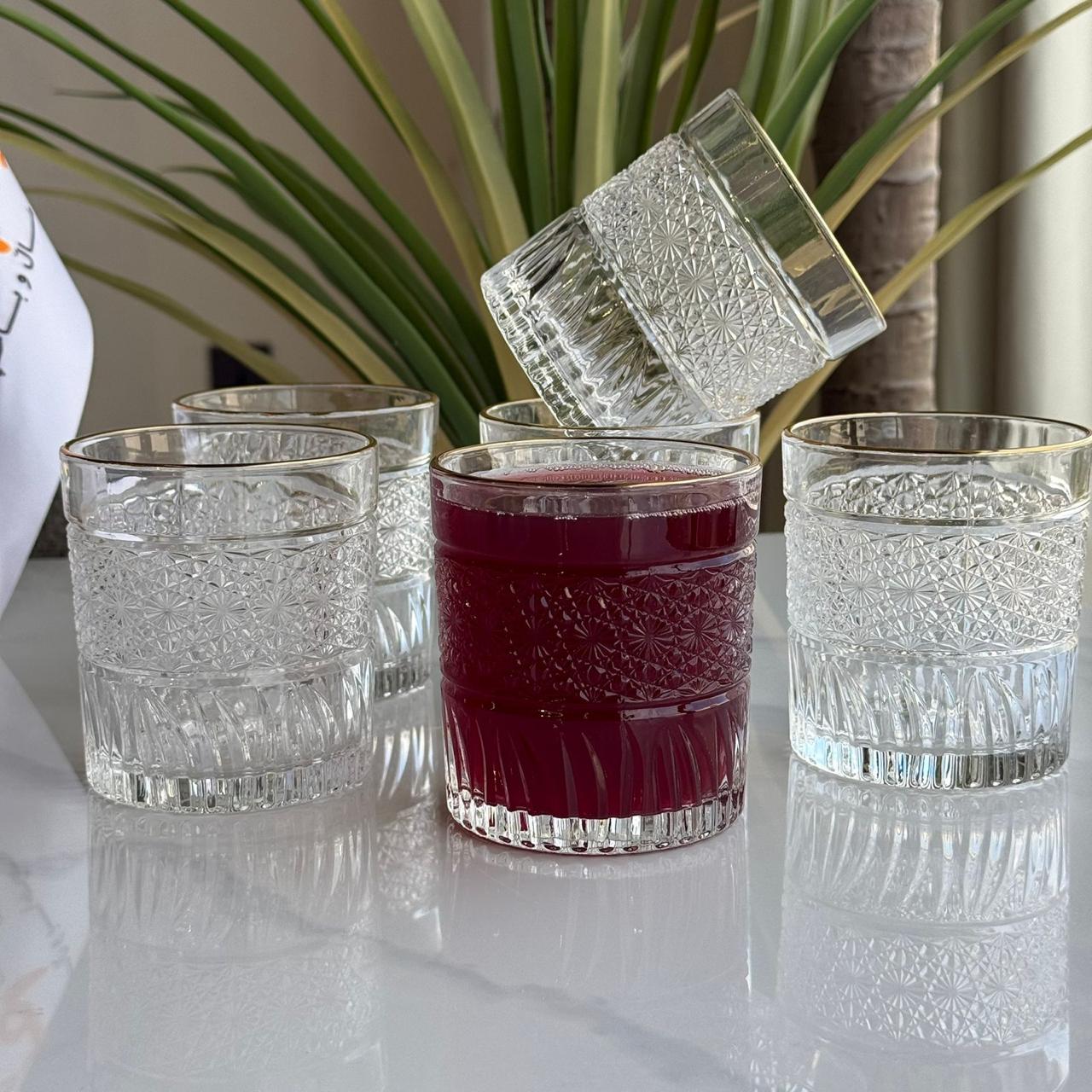 Modern Elegant Clear Glassware Set