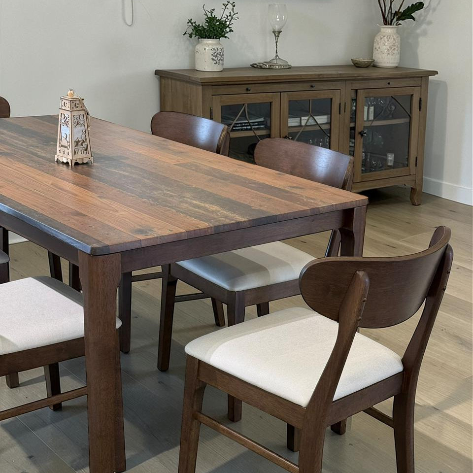 ADRIAN Old Style Table & IYAN Modern Chair Luxury Dining Set