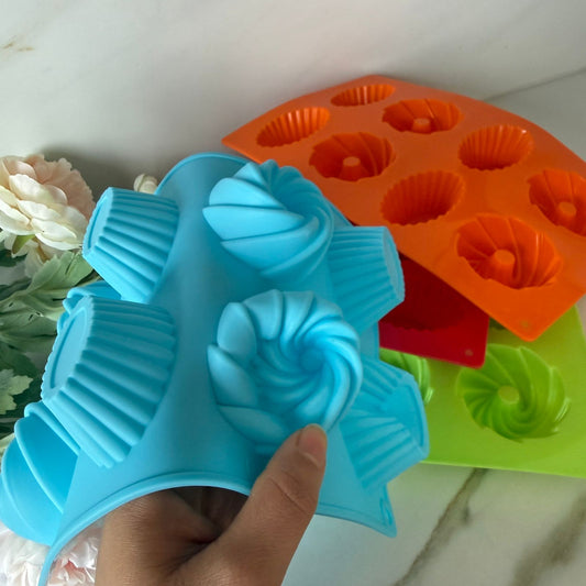 Colorful Silicone Mini Cake & Chocolate Molds (Multi-Shapes)