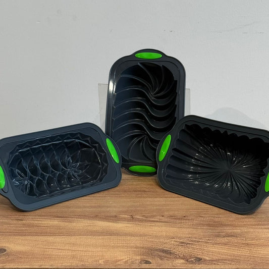 Non-Stick Silicone Loaf Cake Mold – Decorative Baking Pan (3 Designs)
