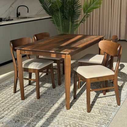 ADRIAN Old Style Table & IYAN Modern Chair Luxury Dining Set
