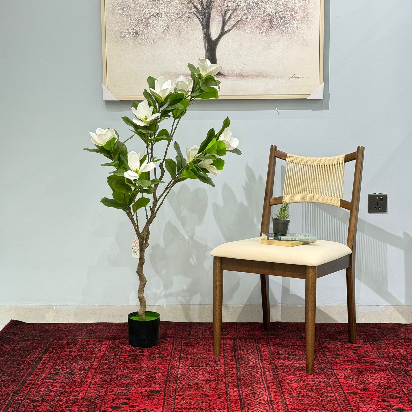 Magnolia Flower Tree – Artificial Plant - White & Pink