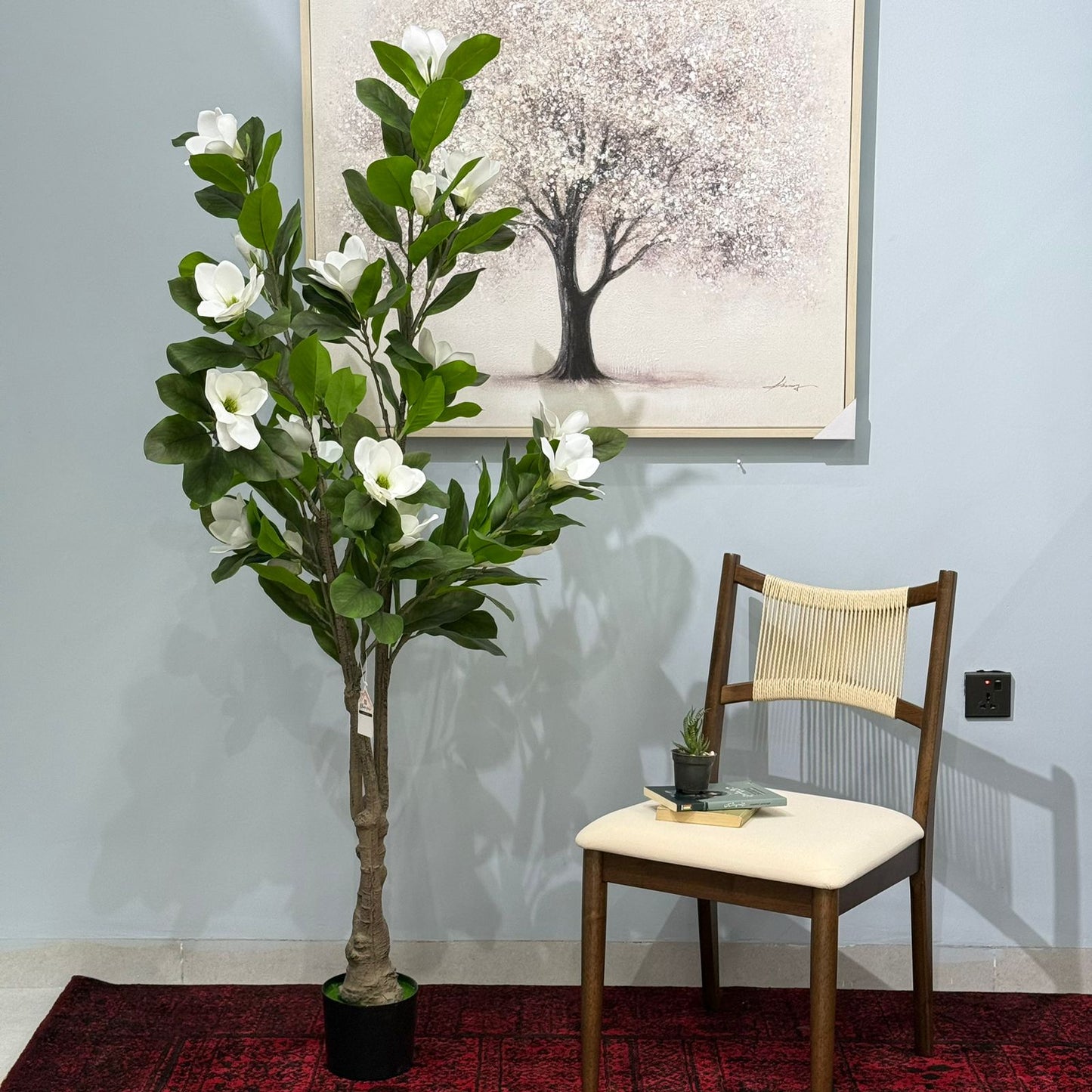 Magnolia Flower Tree – Artificial Plant - White & Pink