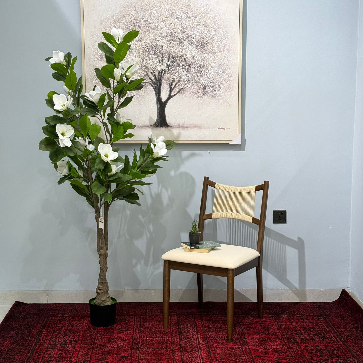 Magnolia Flower Tree – Artificial Plant - White & Pink