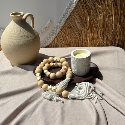 Handcrafted Natural Wood Bead Garland Collection