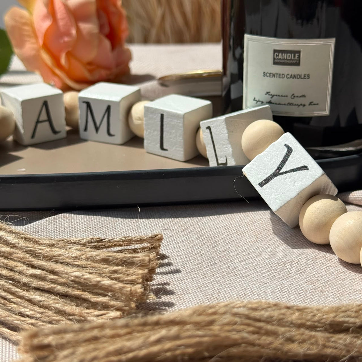 Handcrafted Natural Wood Bead Garland Collection