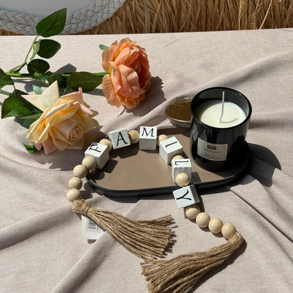 Handcrafted Natural Wood Bead Garland Collection