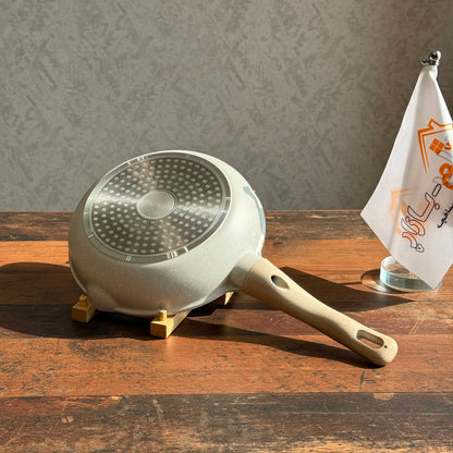 Non-Stick Granite Frying Pan with Wooden Handle
