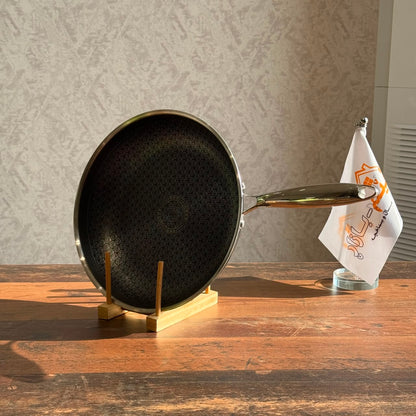 2-Sized Stainless Steel Honeycomb Non-Stick Frying Pan Set