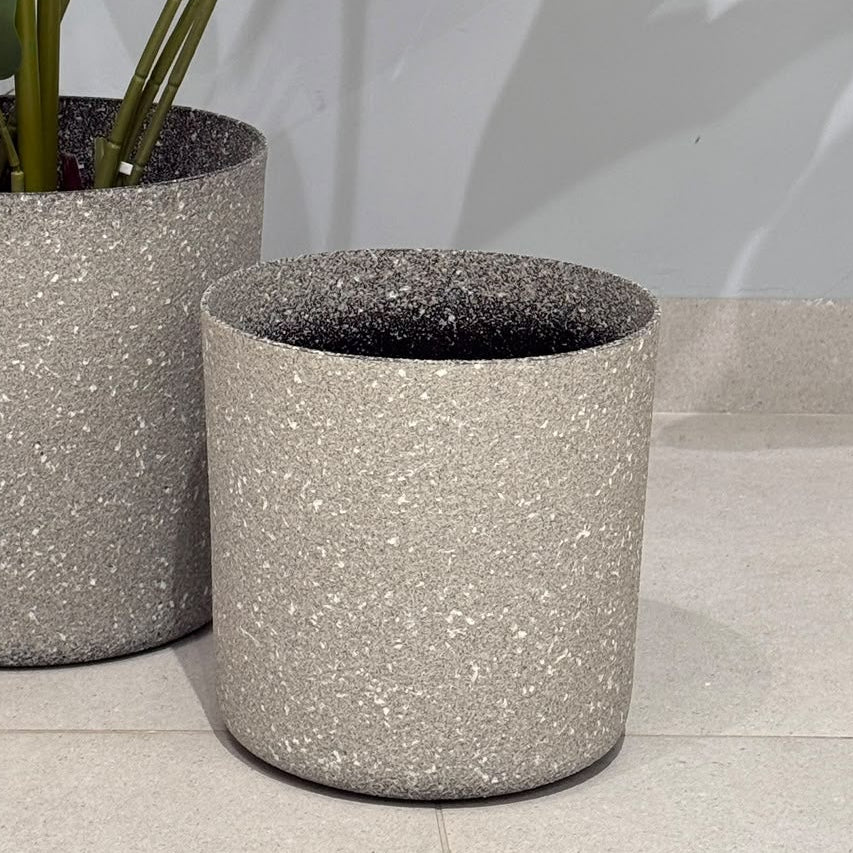 Modern Circle Geometric Terrazzo-Effect Planters