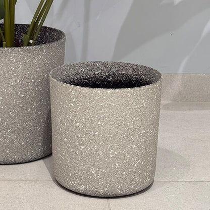 Modern Circle Geometric Terrazzo-Effect Planters