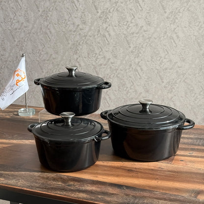 Enamel Cast Iron Dutch Oven Pot with Self-Basting Lid