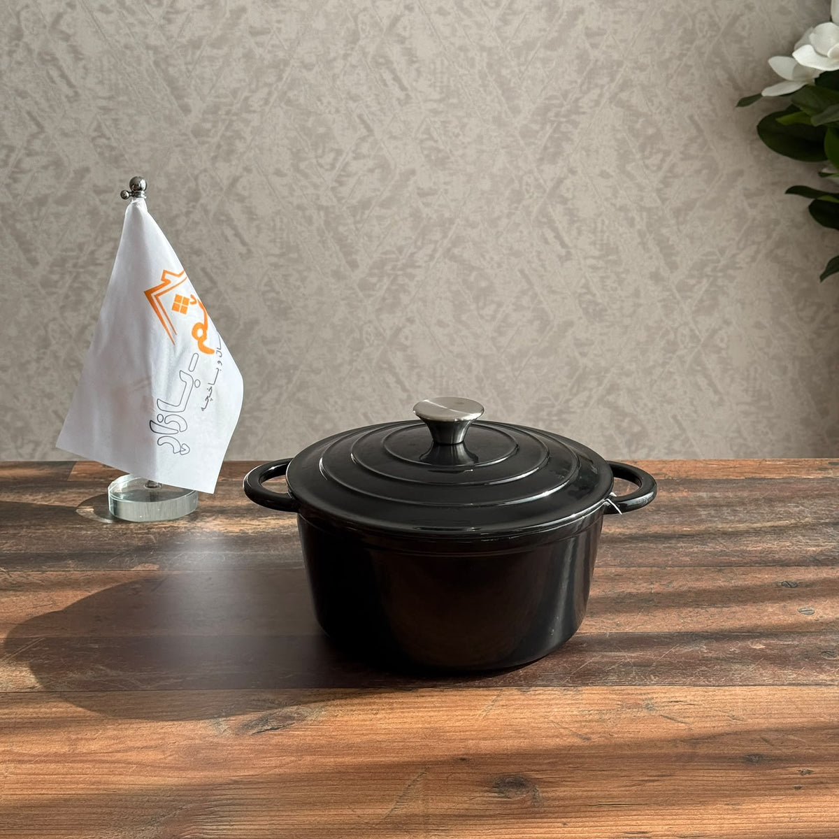 Enamel Cast Iron Dutch Oven Pot with Self-Basting Lid