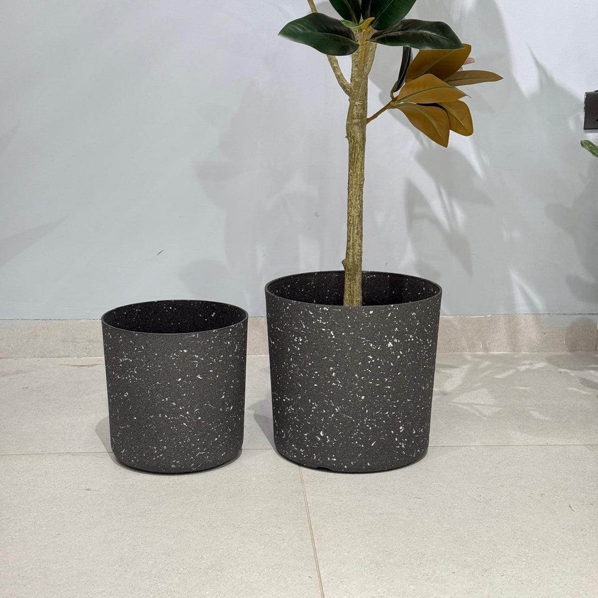 Modern Circle Geometric Terrazzo-Effect Planters