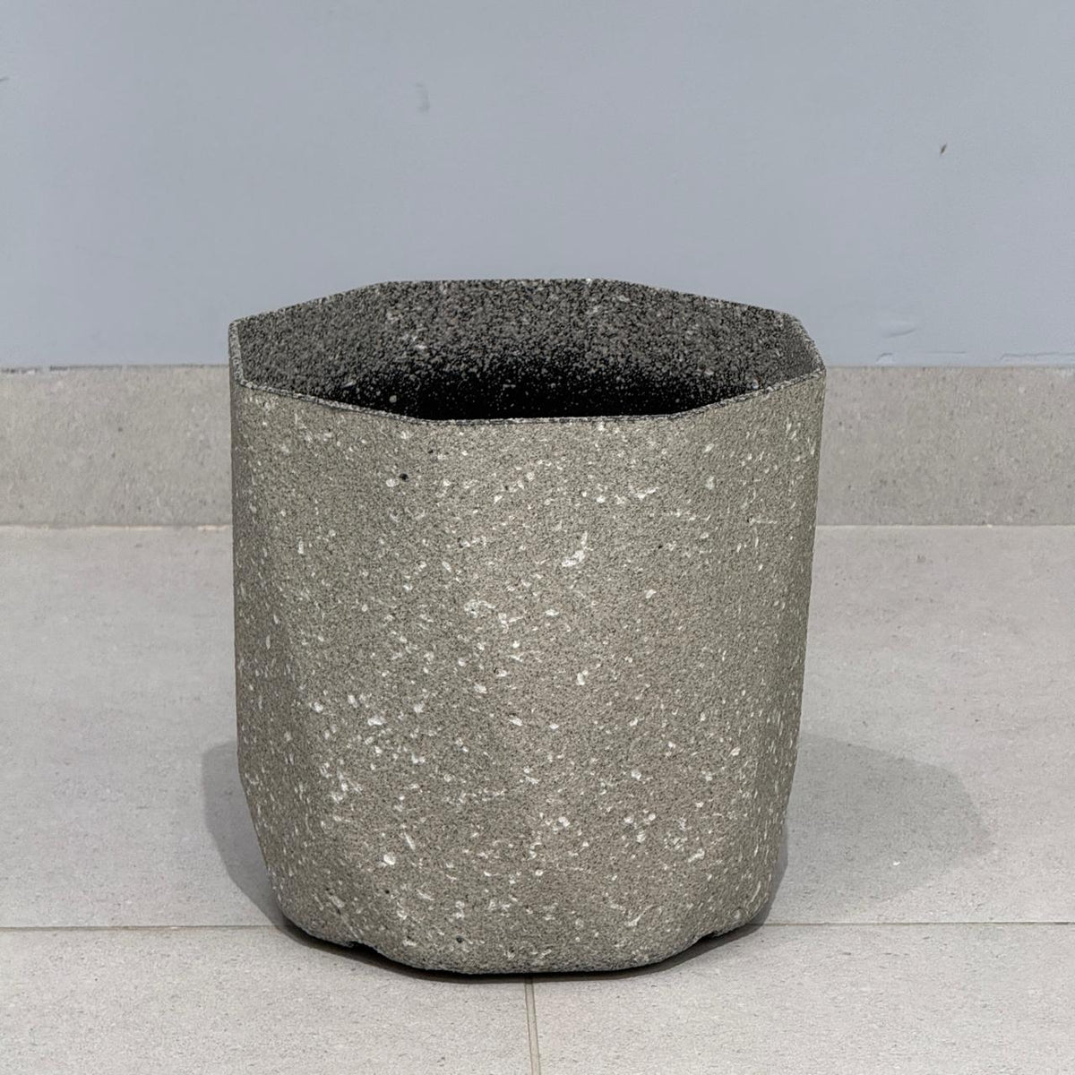 Modern Geometric Terrazzo-Effect Planters