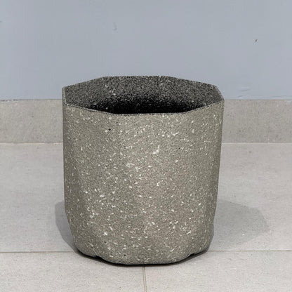 Modern Geometric Terrazzo-Effect Planters