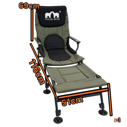 Luxury Outdoor Fishing Chair with Detachable Footrest