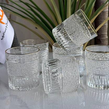 Modern Elegant Clear Glassware Set