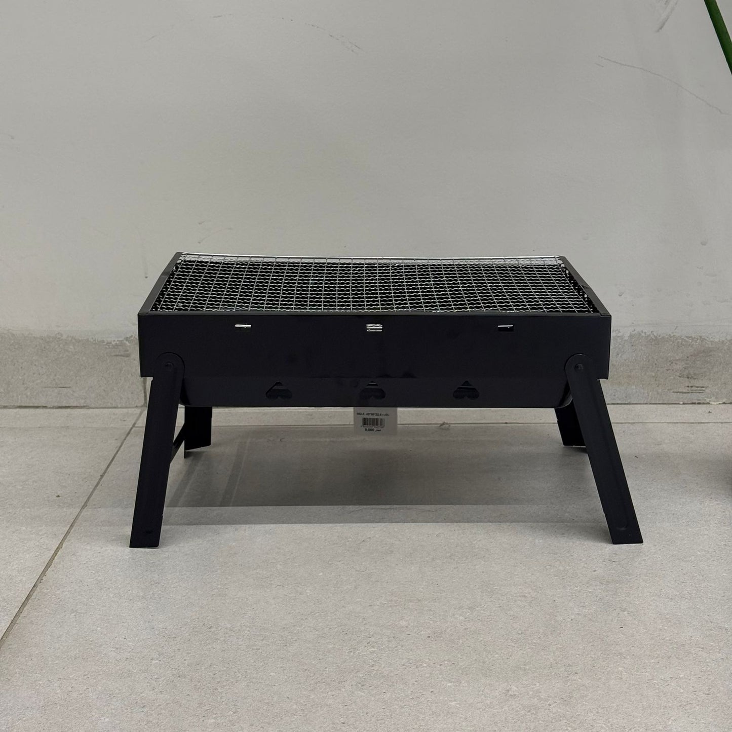 Compact Foldable Barbecue Grill – Silver & Black